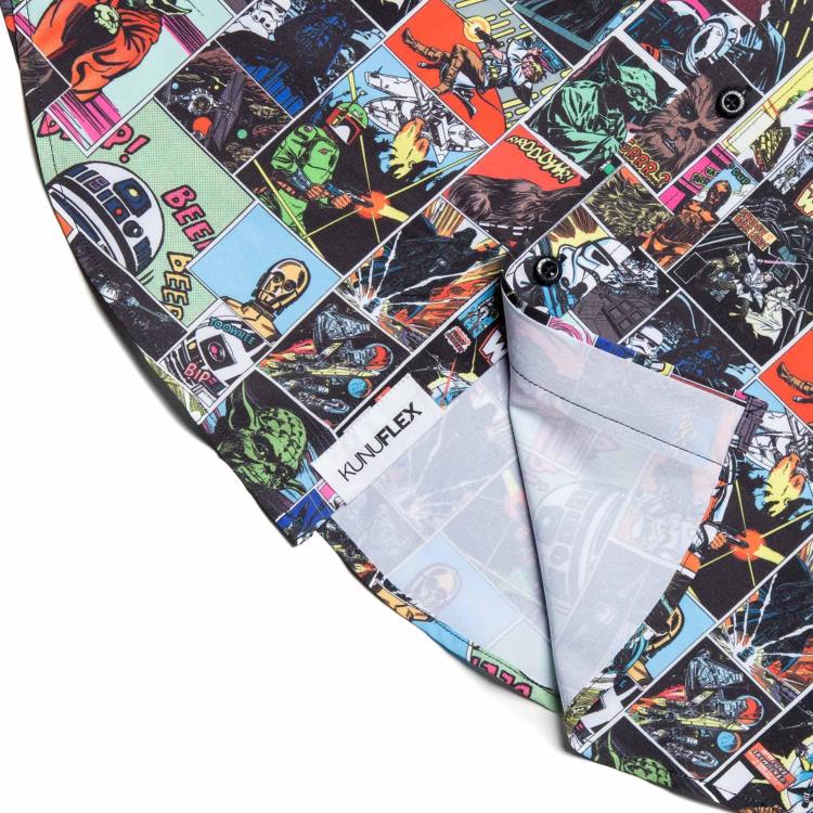 Star Wars Comic to the Dark Side Short Sleeve Button Up Shirt Gallery Image 6