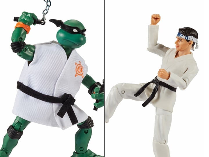 Teenage Mutant Ninja Turtles x Cobra Kai Michelangelo vs. Daniel LaRusso Two-Pack Gallery Image 1