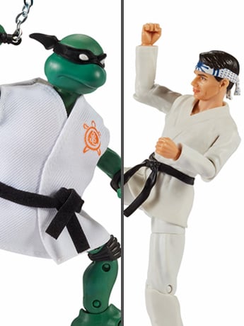 Teenage Mutant Ninja Turtles x Cobra Kai Michelangelo vs. Daniel LaRusso Two-Pack Gallery Image 2