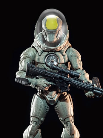 Cosmic Legions Hvalkatar: Book One T.U.5.C.C. Sentry Action Figure Gallery Image 2