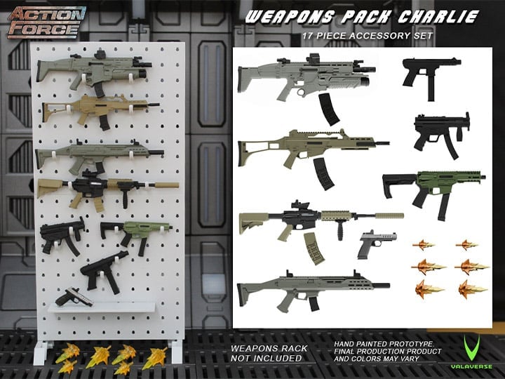Action Force Charlie Weapons Pack - 17 Pieces | BigBadToyStore