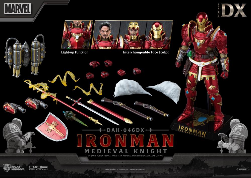 Marvel Dynamic 8ction Heroes DAH-046DX Medieval Knight Iron Man (Deluxe Ver.) Gallery Image 9