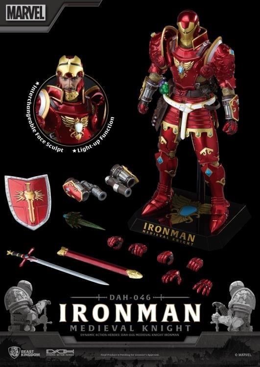 Marvel Dynamic 8ction Heroes DAH-046 Medieval Knight Iron Man Gallery Image 7