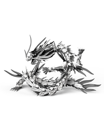 Classic Of Mountains And Seas Ink Dragon Plastic Model Kit Gallery Image 2