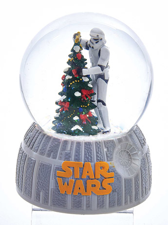 Star Wars Stormtrooper Decorating Christmas Tree Musical Water Globe Gallery Image 2