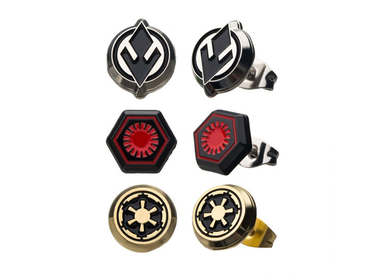 Star Wars: The Rise of Skywalker Empire Symbol & First Order Stud Earrings Gallery Image 1