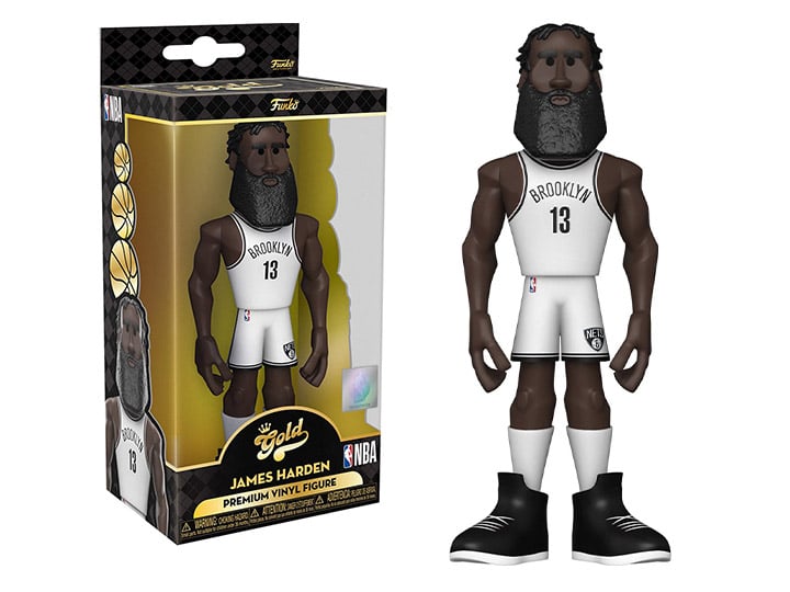 NBA: Nets Gold James Harden 5-Inch Premium Vinyl Figure Gallery Image 1