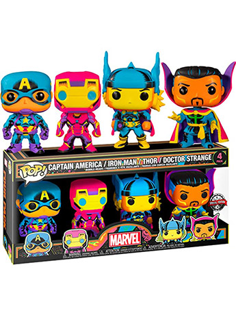 Pop! Marvel: Black Light - Avengers Exclusive Four-Pack Gallery Image 2