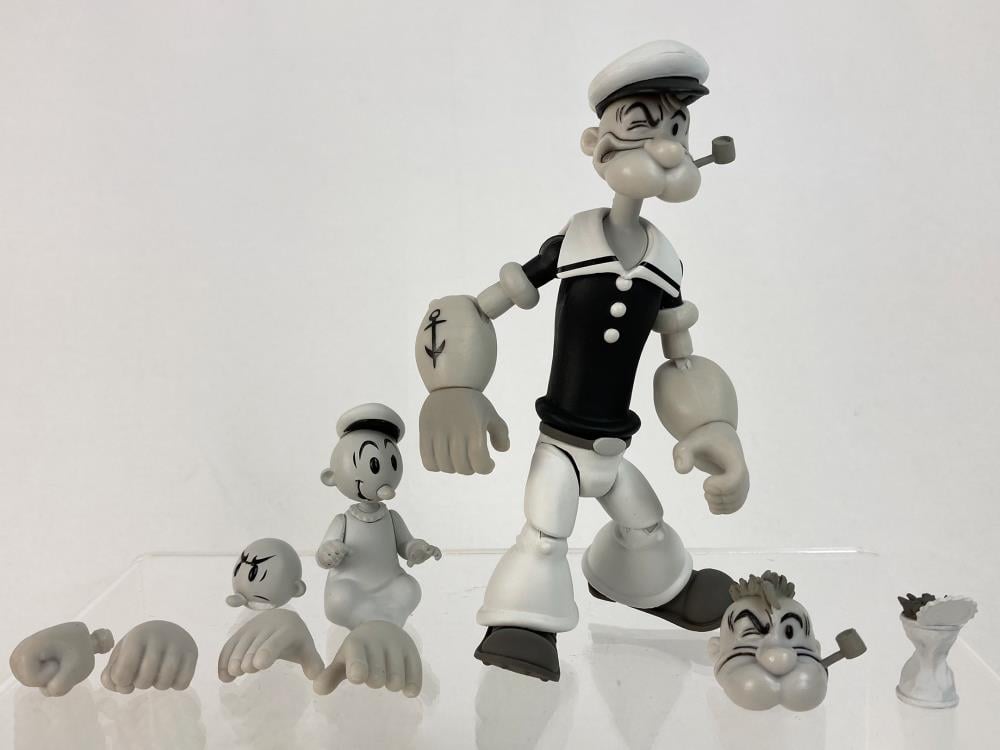 Popeye Classics Popeye (Black & White) BBTS Exclusive Action Figure Gallery Image 5