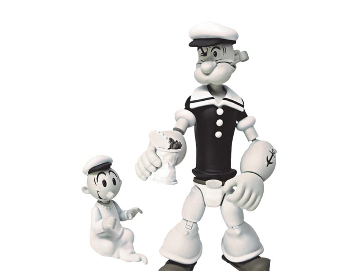 Popeye Classics Popeye (Black & White) BBTS Exclusive Action Figure Gallery Image 1