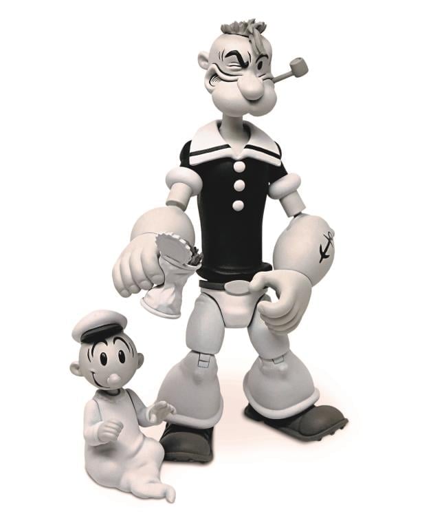 Popeye Classics Popeye (Black & White) BBTS Exclusive Action Figure Gallery Image 4