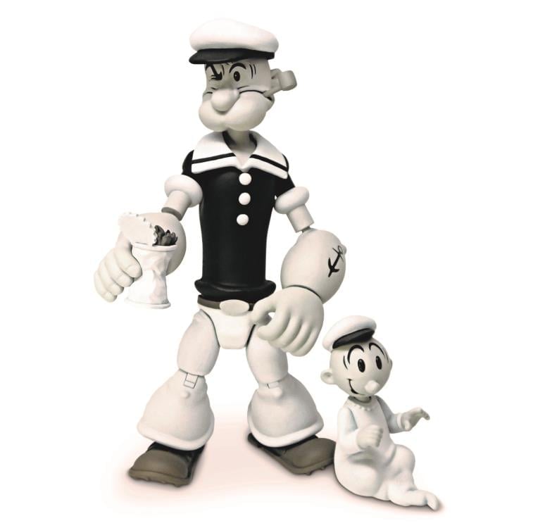 Popeye Classics BBTS Exclusive フィギュア Boss Fight Studio Popeye Classics Action Figure (Black & White)