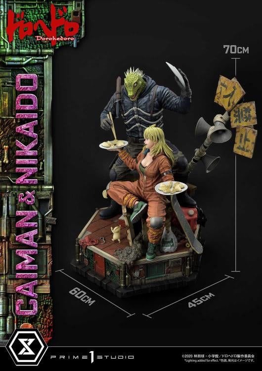 Dorohedoro Ultimate Premium Masterline Caiman & Nikaido (Regular Ver.) 1/4 Scale Statue Gallery Image 8