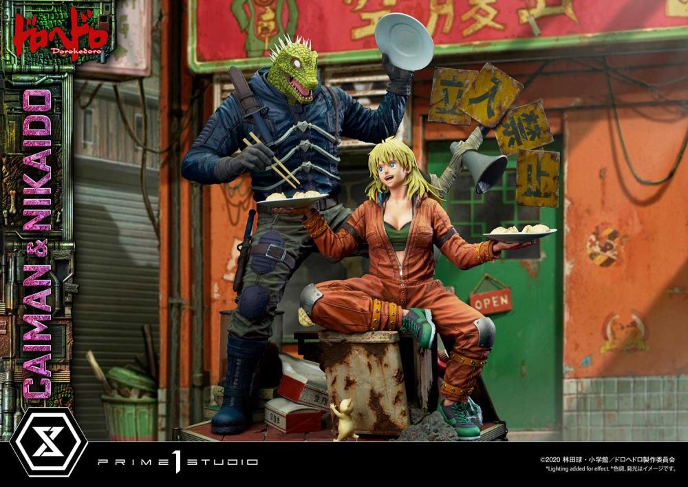 Dorohedoro Ultimate Premium Masterline Caiman & Nikaido (Regular Ver.) 1/4 Scale Statue Gallery Image 5