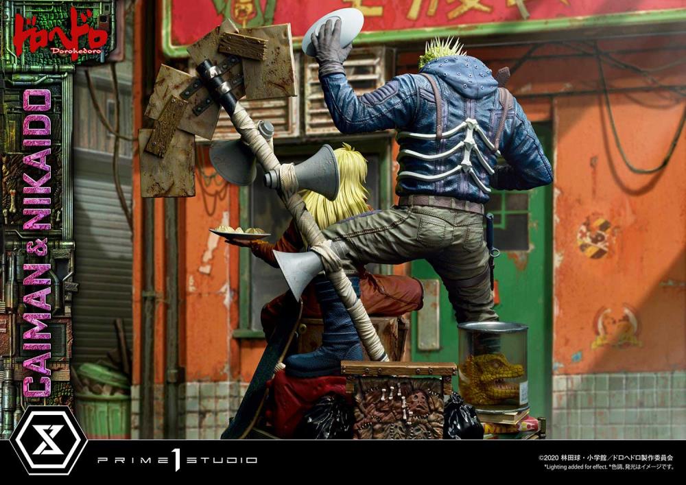 Dorohedoro Ultimate Premium Masterline Caiman & Nikaido (Regular Ver.) 1/4 Scale Statue Gallery Image 23