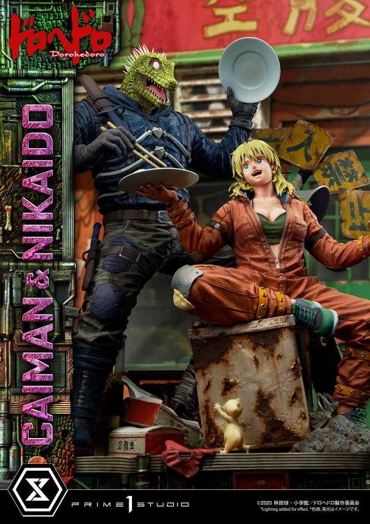 Dorohedoro Ultimate Premium Masterline Caiman & Nikaido (Regular Ver.) 1/4 Scale Statue Gallery Image 7