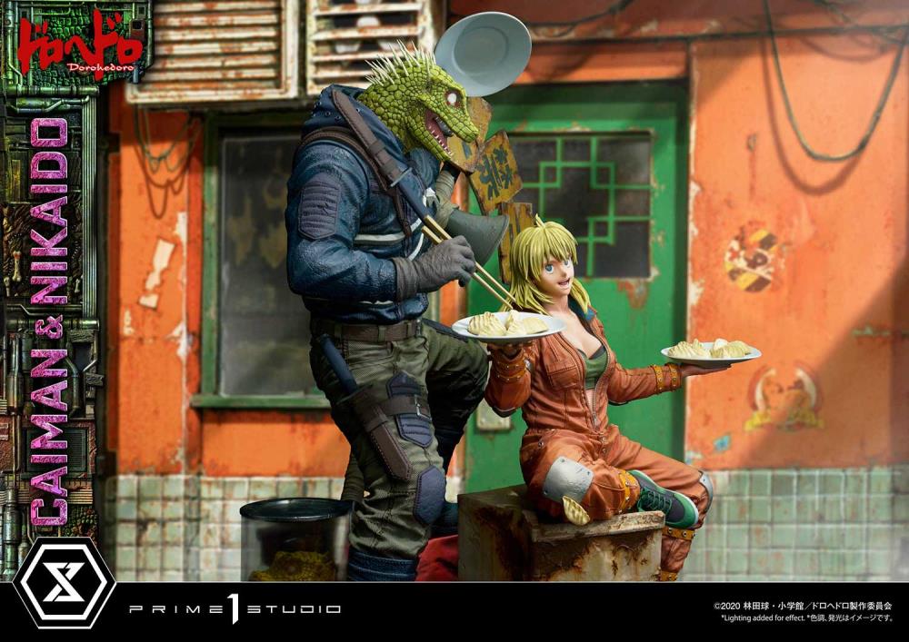 Dorohedoro Ultimate Premium Masterline Caiman & Nikaido (Regular Ver.) 1/4 Scale Statue Gallery Image 22