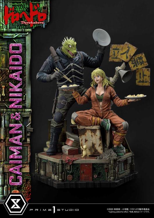 Dorohedoro Ultimate Premium Masterline Caiman & Nikaido (Regular Ver.) 1/4 Scale Statue Gallery Image 9