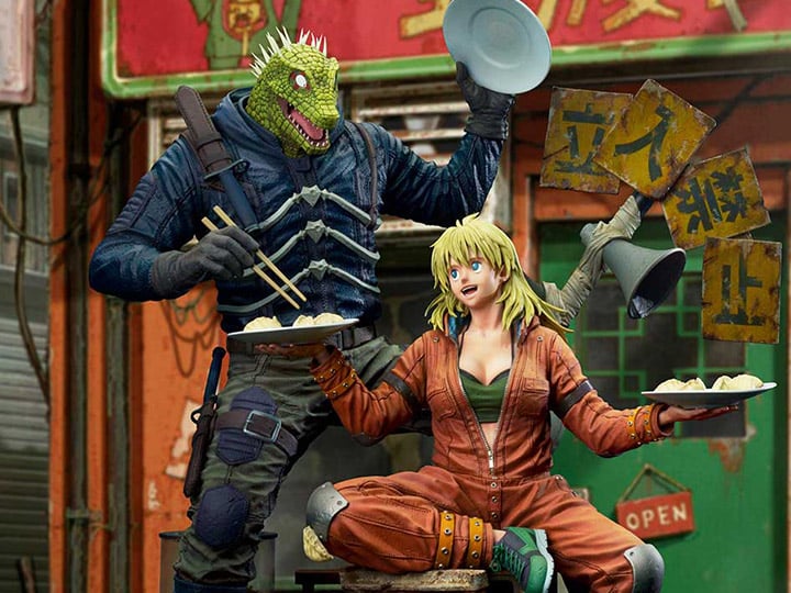 Dorohedoro Ultimate Premium Masterline Caiman & Nikaido (Regular Ver.) 1/4 Scale Statue Gallery Image 1