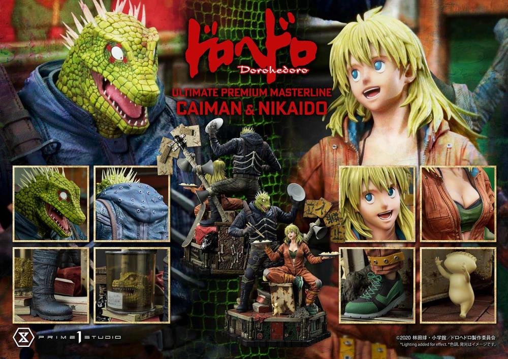 Dorohedoro Ultimate Premium Masterline Caiman & Nikaido (Regular Ver.) 1/4 Scale Statue Gallery Image 4