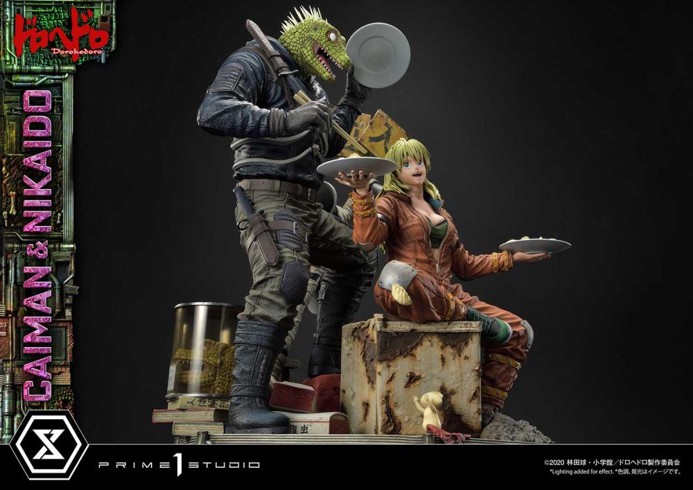Dorohedoro Ultimate Premium Masterline Caiman & Nikaido (Regular Ver.) 1/4 Scale Statue Gallery Image 33
