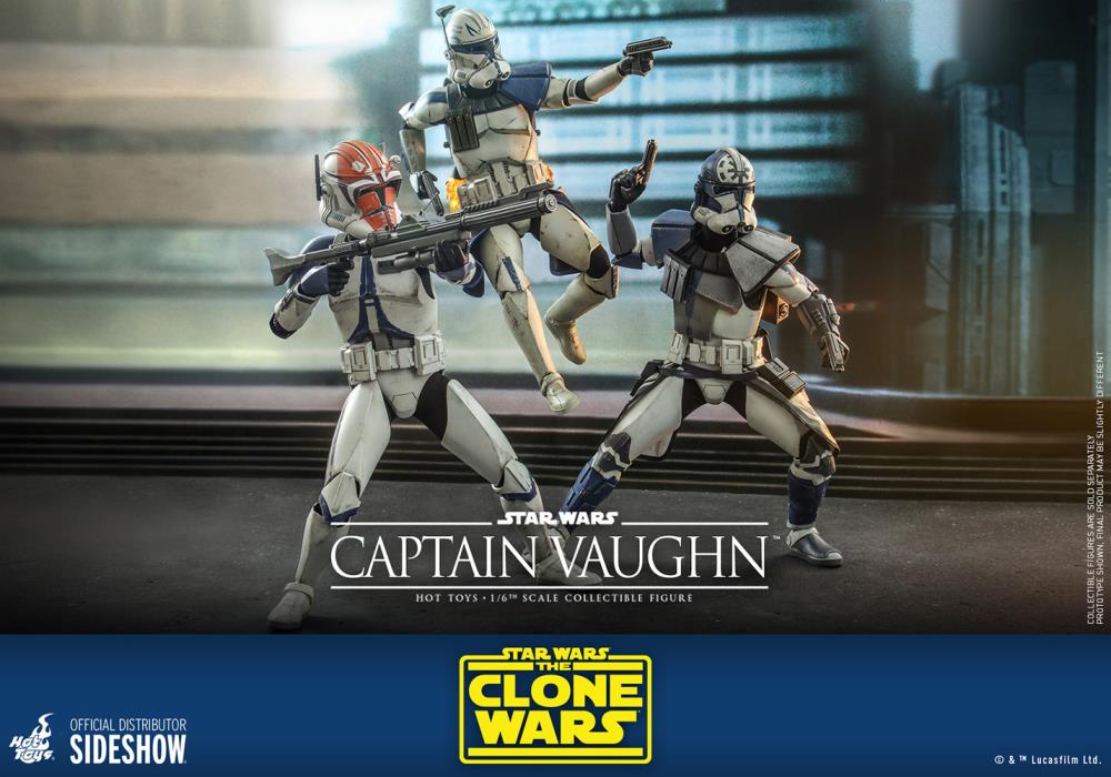 Star Wars: The Clone Wars TMS065 Captain Vaughn 1/6th Scale Collectible Figure Gallery Image 6