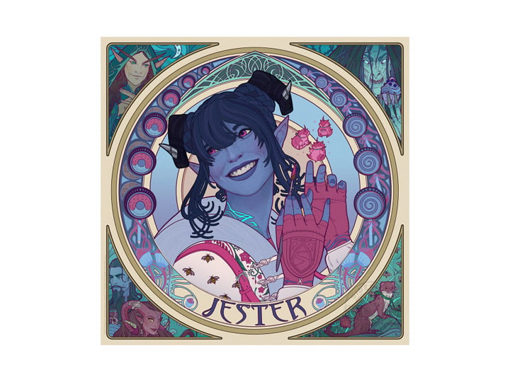 Critical Role Mighty Nein Portrait Series: Jester Fine Art Print Gallery Image 1