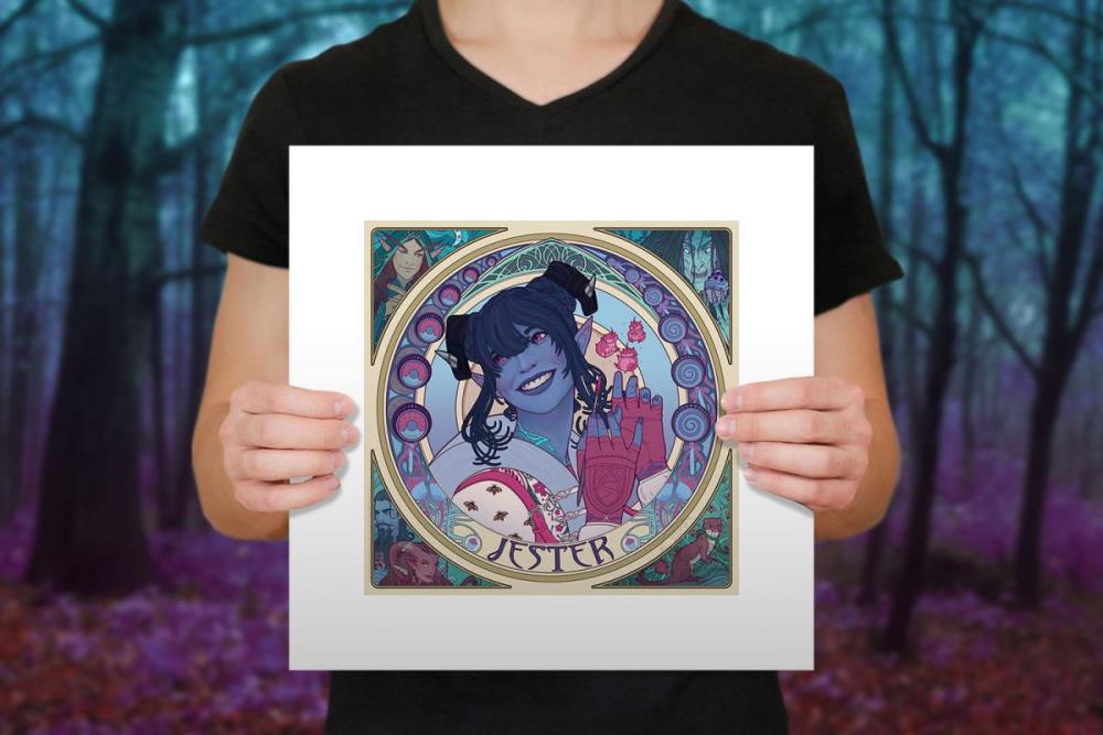 Critical Role Mighty Nein Portrait Series: Jester Fine Art Print Gallery Image 3