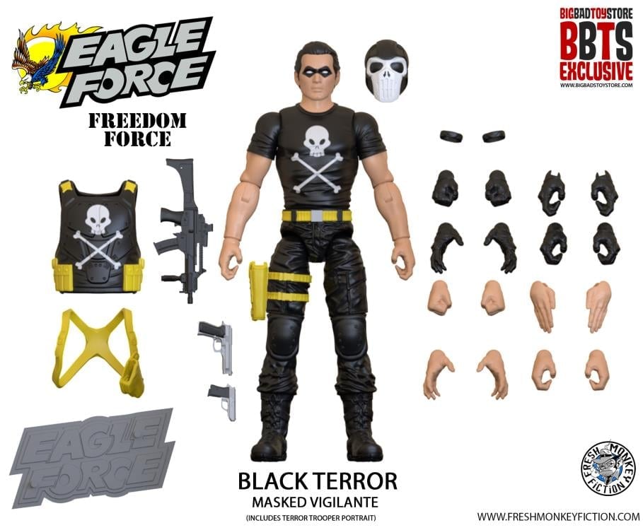 Eagle Force 4" Black Terror BBTS Exclusive Figure Gallery Image 4