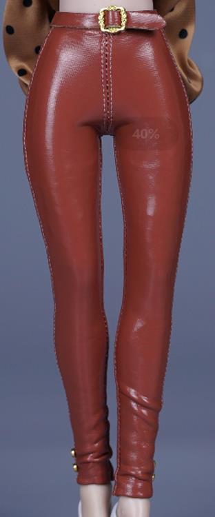 Lantern Sleeve Top & Leather Tights (Tan & Brown) 1/6 Scale Accessory Set Gallery Image 7