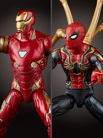 Avengers: Infinity War Marvel Legends Iron Man Mark 50 & Iron Spider Action Figure Two-Pack Gallery Image 2