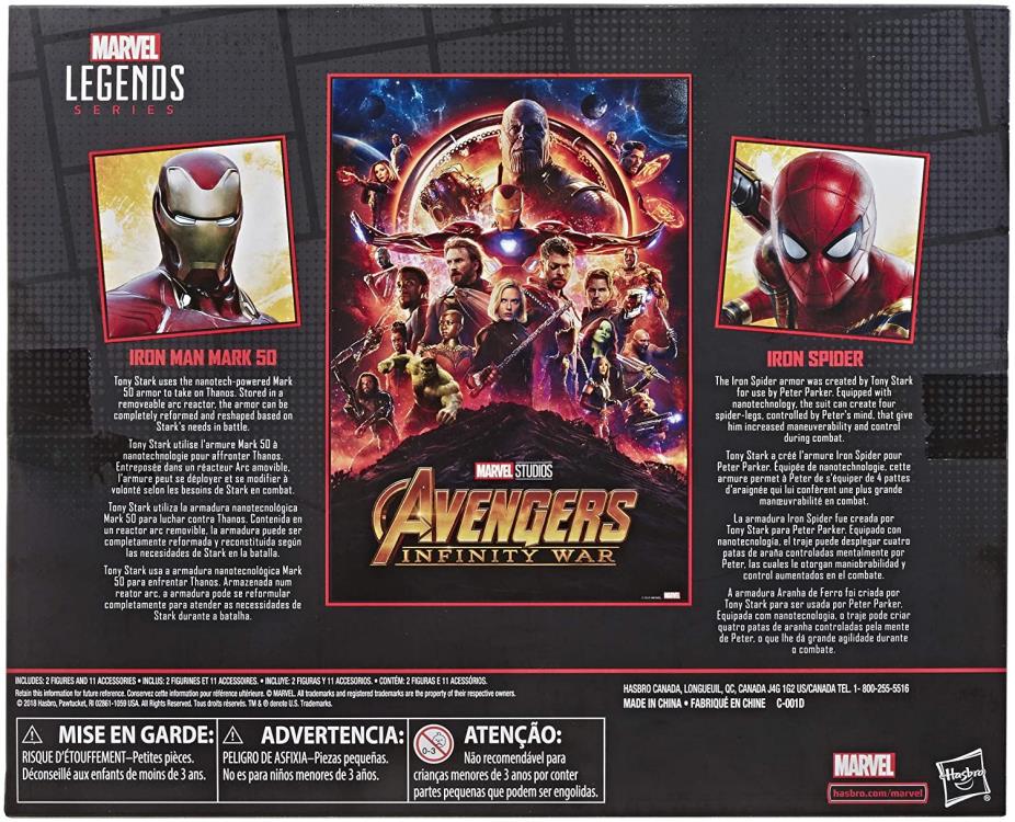 Avengers: Infinity War Marvel Legends Iron Man Mark 50 & Iron Spider Action Figure Two-Pack Gallery Image 11