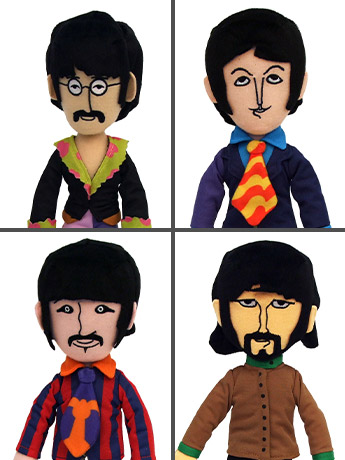The Beatles Yellow Submarine Band Member Plush Box Set Gallery Image 2