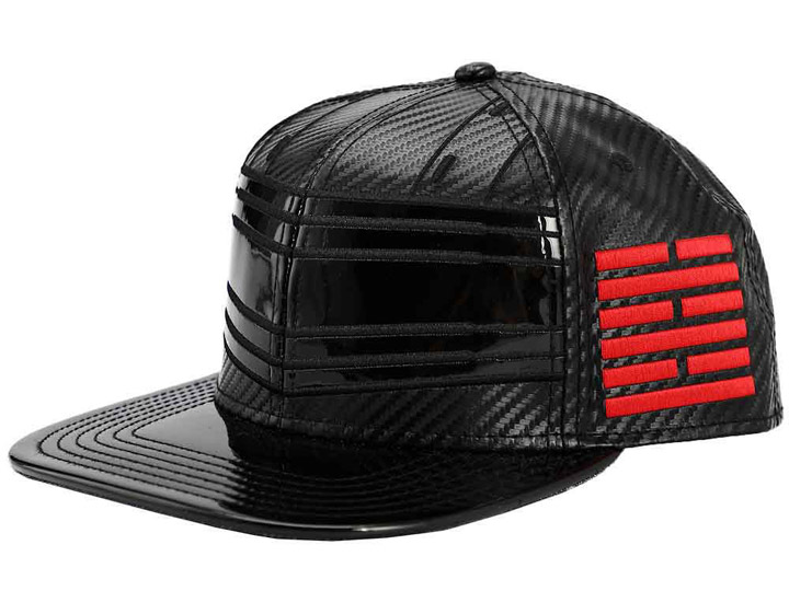 G.I. Joe Snake Eyes Cosplay Carbon Fiber Flat Bill Snapback Hat Gallery Image 1