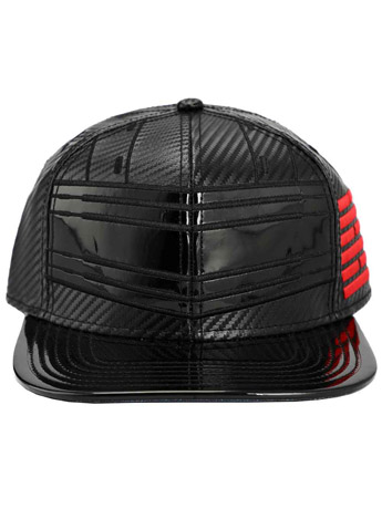 G.I. Joe Snake Eyes Cosplay Carbon Fiber Flat Bill Snapback Hat Gallery Image 2