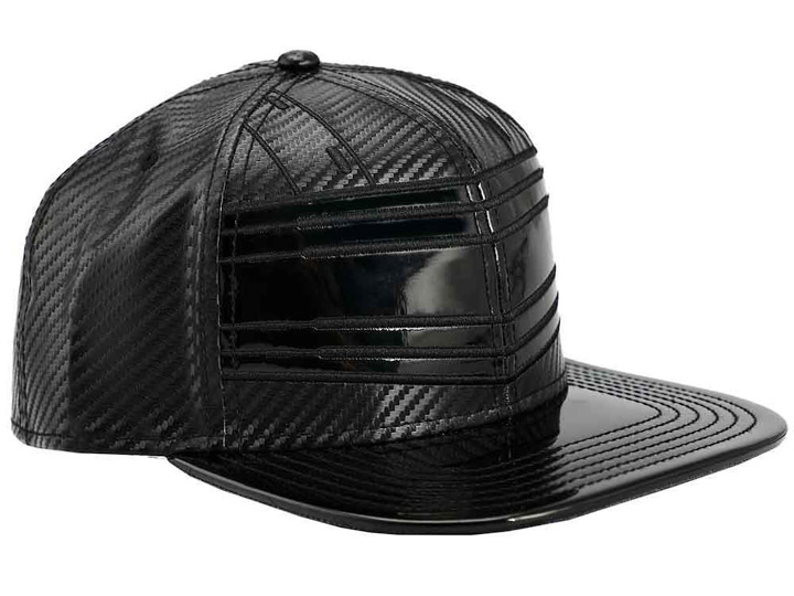 G.I. Joe Snake Eyes Cosplay Carbon Fiber Flat Bill Snapback Hat Gallery Image 3