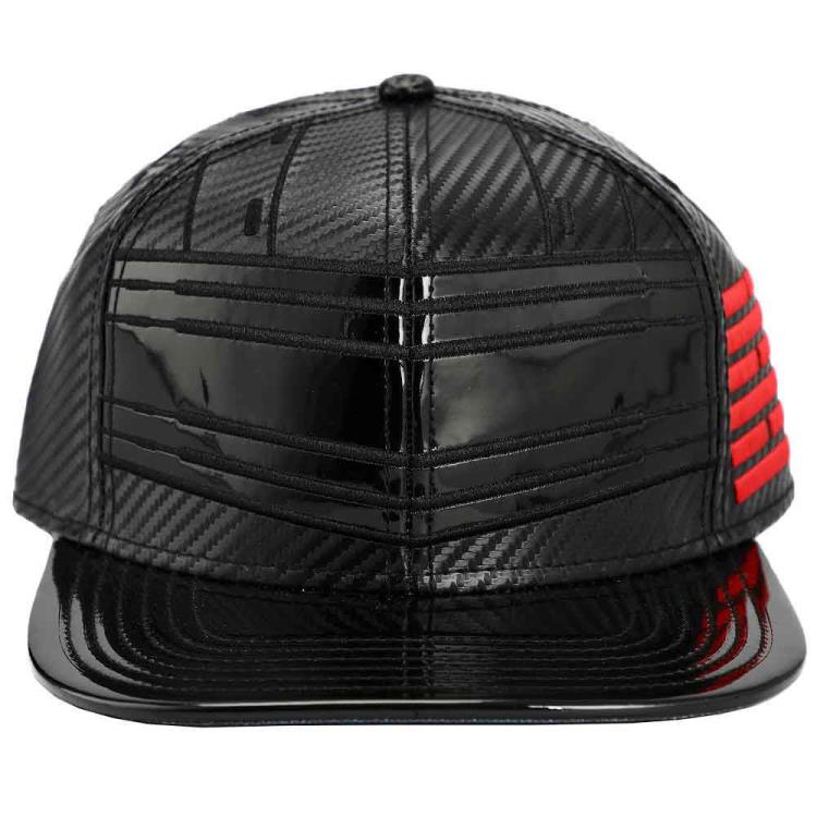G.I. Joe Snake Eyes Cosplay Carbon Fiber Flat Bill Snapback Hat Gallery Image 6