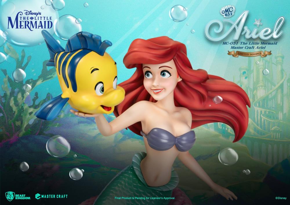 The Little Mermaid Master Craft MC-051 Ariel and Flounder Statue Gallery Image 9