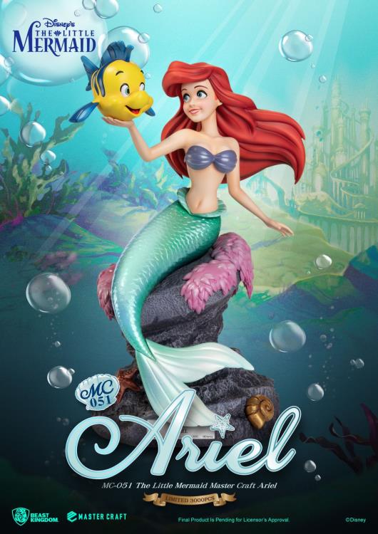 The Little Mermaid Master Craft MC-051 Ariel and Flounder Statue Gallery Image 3