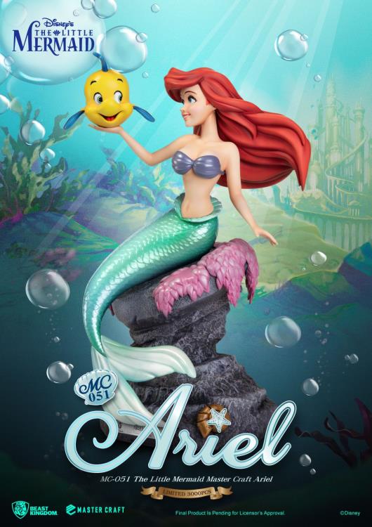 The Little Mermaid Master Craft MC-051 Ariel and Flounder Statue Gallery Image 4
