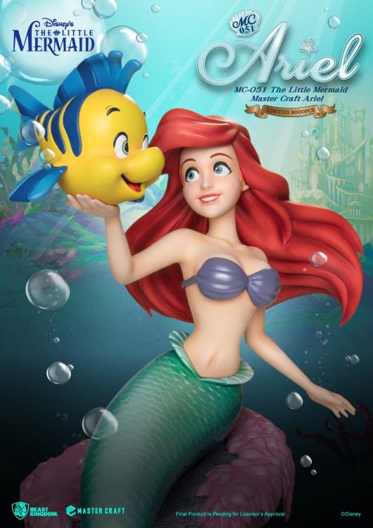 The Little Mermaid Master Craft MC-051 Ariel and Flounder Statue Gallery Image 8