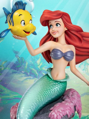 The Little Mermaid Master Craft MC-051 Ariel and Flounder Statue Gallery Image 2