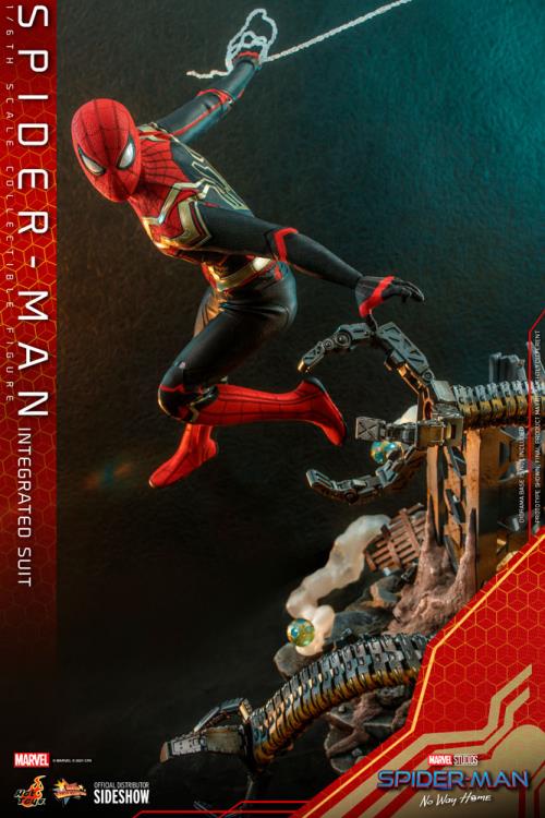 Spider-Man: No Way Home MMS623 Spider-Man (Integrated Suit) 1/6th Scale Collectible Figure Gallery Image 9