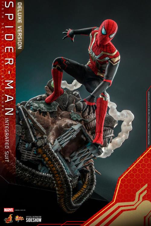 Spider-Man: No Way Home MMS624 Spider-Man (Integrated Suit) Deluxe 1/6th Scale Collectible Figure Gallery Image 9