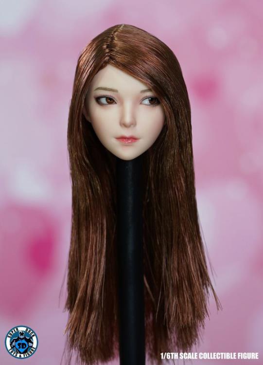 Female Head Sculpt (Long Red) w/Movable Eyeballs 1/6 Scale Accessory Gallery Image 3