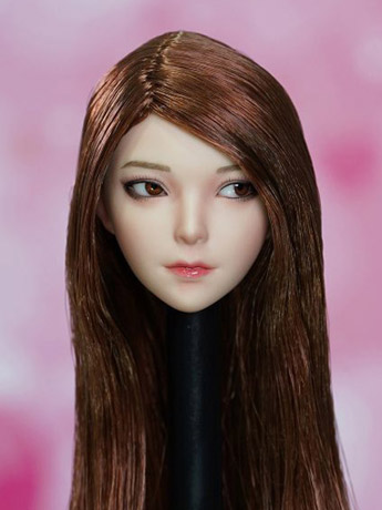Female Head Sculpt (Long Red) w/Movable Eyeballs 1/6 Scale Accessory Gallery Image 2