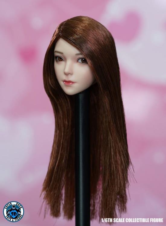 Female Head Sculpt (Long Red) w/Movable Eyeballs 1/6 Scale Accessory Gallery Image 5