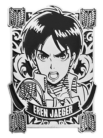 Attack on Titan Silver Badge Eren Jaeger (1st Edition) Enamel Pin Gallery Image 2