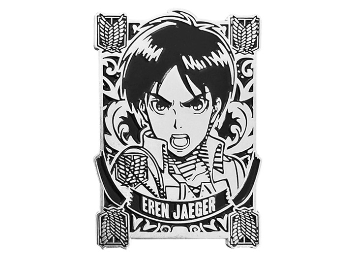 Attack on Titan Silver Badge Eren Jaeger (1st Edition) Enamel Pin Gallery Image 1