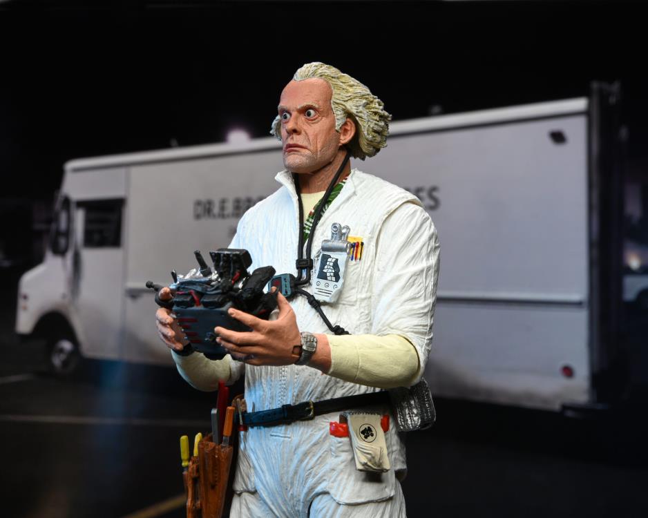 Back to the Future Ultimate Doc Brown (Hazmat Suit) Action Figure Gallery Image 5
